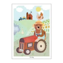 Poster&Frame Plakat - Traktor B 50 x L 70 cm - Papir - Multifarvet