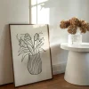 Poster&Frame Plakat - Vase Sketch B 50 x L 70 cm - Papir - Beige