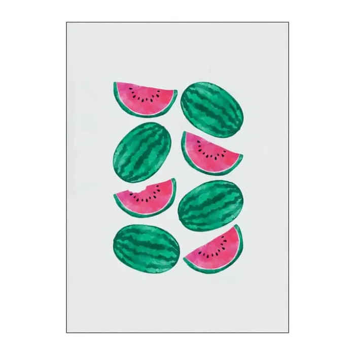 Poster&Frame Plakat - Watermelon Crowd B 30 x L 40 cm- Papir - Multifarvet