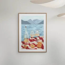 Poster&Frame Plakat - Wine by the sea B 30 x L 40 cm - Papir