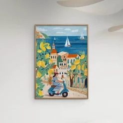 Poster&Frame Plakat - Woman on the coast B 50 x L 70 cm - Papir