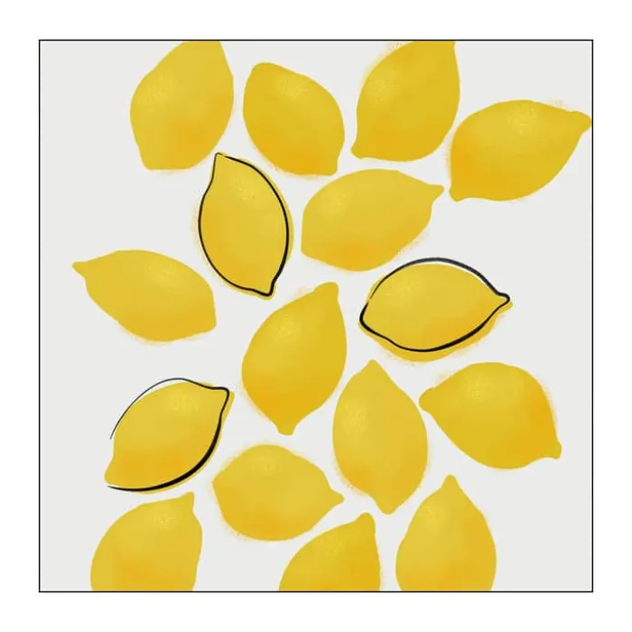 Poster&Frame Raissa Oltmanns Plakat - Lemon Bunch B 30 x L 40 cm - Papir - Gul