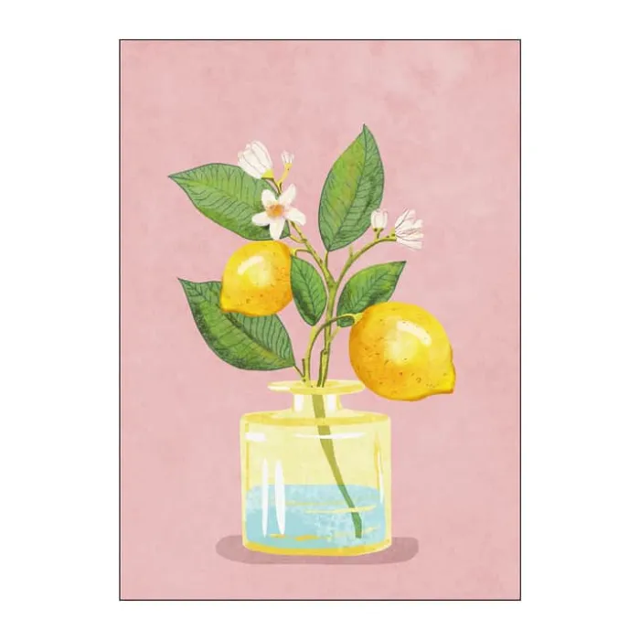 Poster&Frame Rosana Laiz Blursbyai Plakat - Lemons B 30 x L 40 cm - Papir - Multifarvet