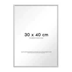 Poster&Frame Spejl H 50 x B 50 cm - Træ/glas - Hvid