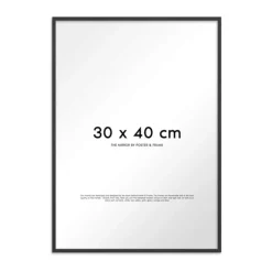 Poster&Frame Spejl H 40 x B 30 cm - Træ/glas - Sort
