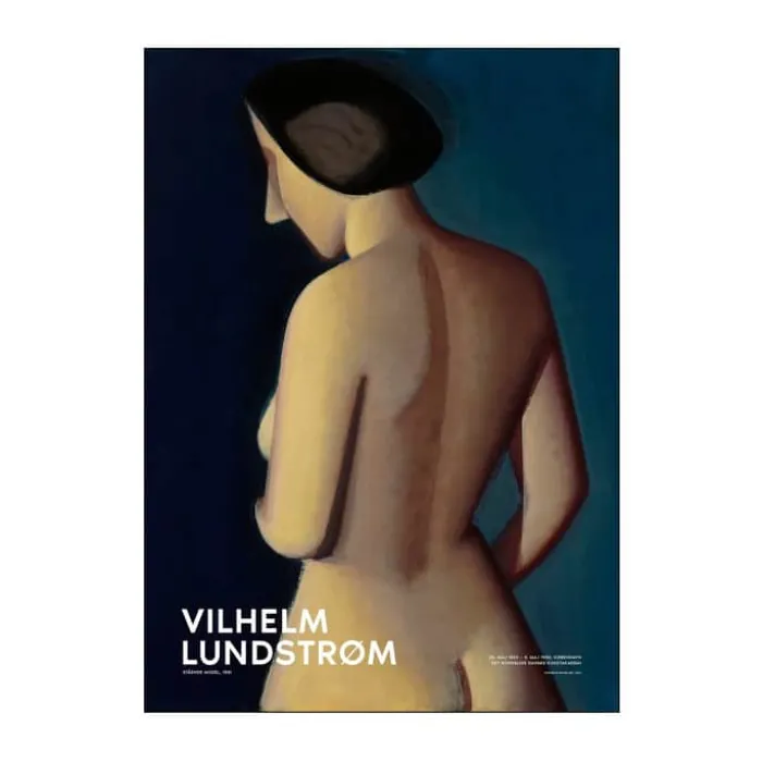 Poster&Frame Vilhelm Lundstrøm Plakat - Stående model B 70 x L 100 cm - Papir - Brun/blå