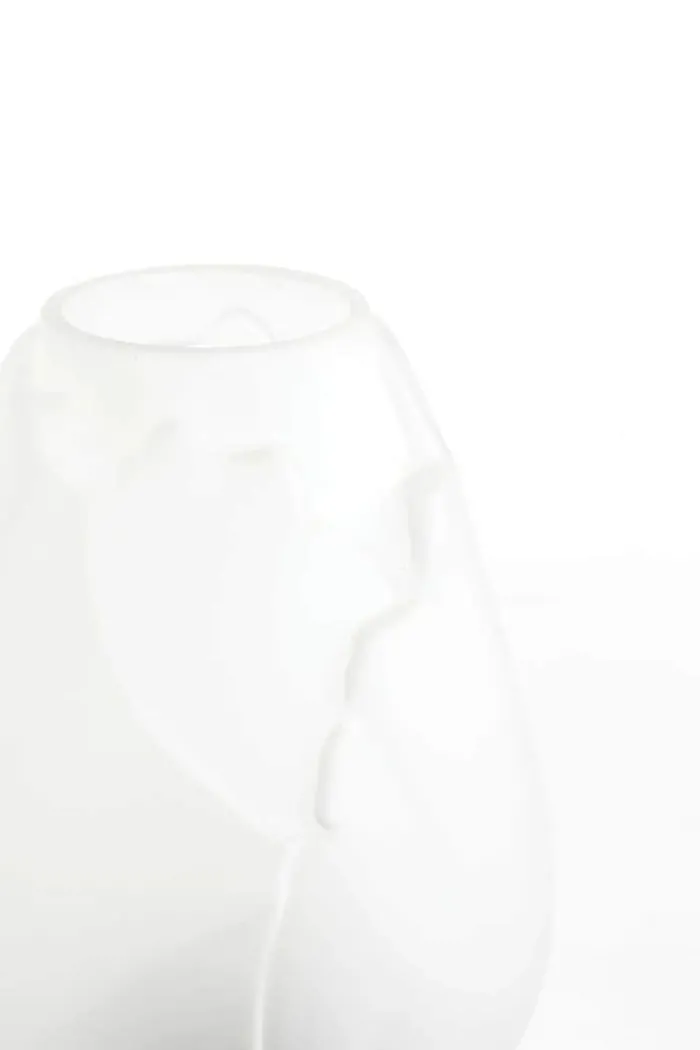 Present Time Ginny LED Bordlampe Ø 13 x H 19,5 cm - Glas - Hvid