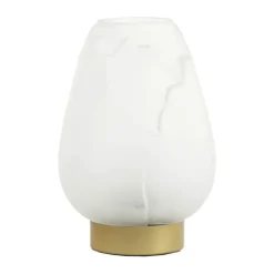 Present Time Ginny LED Bordlampe Ø 13 x H 19,5 cm - Glas - Hvid