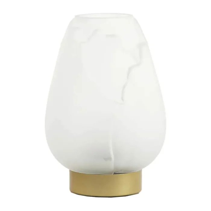 Present Time Ginny LED Bordlampe Ø 13 x H 19,5 cm - Glas - Hvid