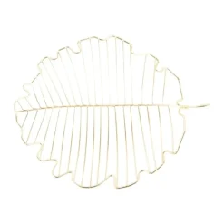 Present Time Leaf Skål H 7 x B 28 x L 36 cm - Metal - Messing