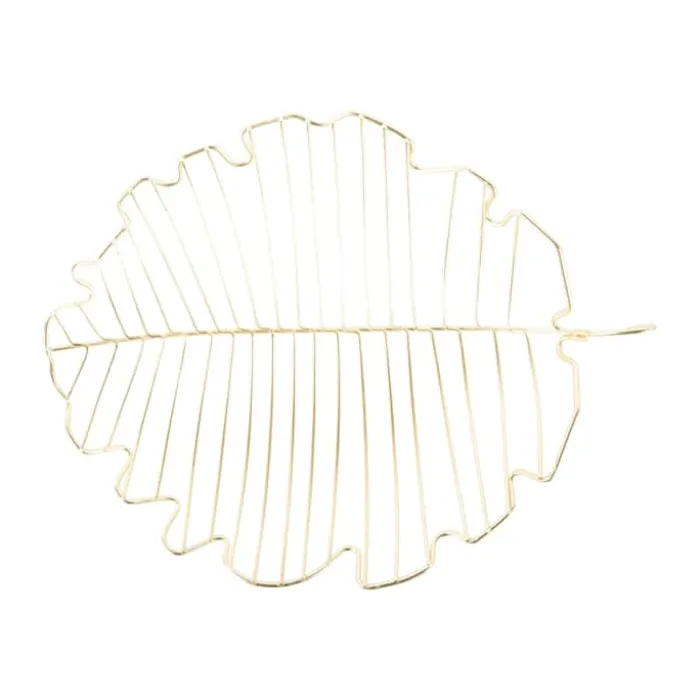 Present Time Leaf Skål H 7 x B 28 x L 36 cm - Metal - Messing