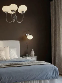 PR Home Elsy Pendel Ø 56 cm - Jern/glas - Hvid