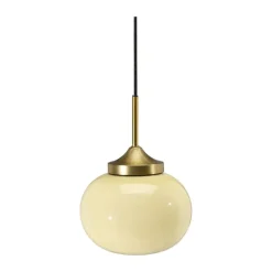 PR Home Elsy Pendel Ø 18 cm - Jern/glas - Guldfarvet