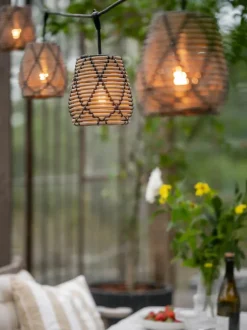 PR Home Flex Out Lyskæde L 6,5 m - Polyrattan - Sort/natur
