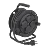 PR Home Kabeltromle 10 meter - 4 stik - Sort