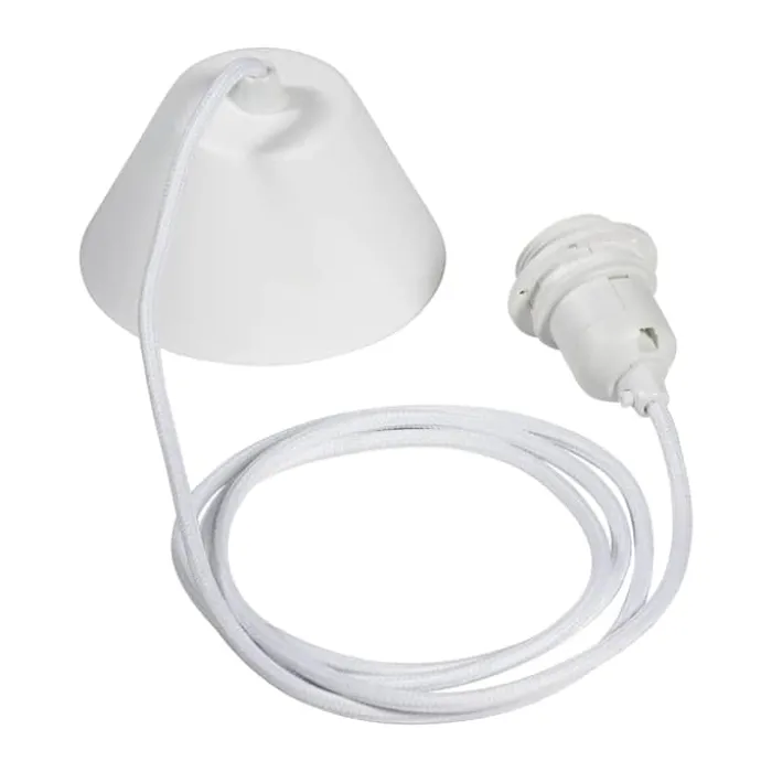 PR Home Ledningsophæng 2,1 meter - Pastik/stof - Hvid