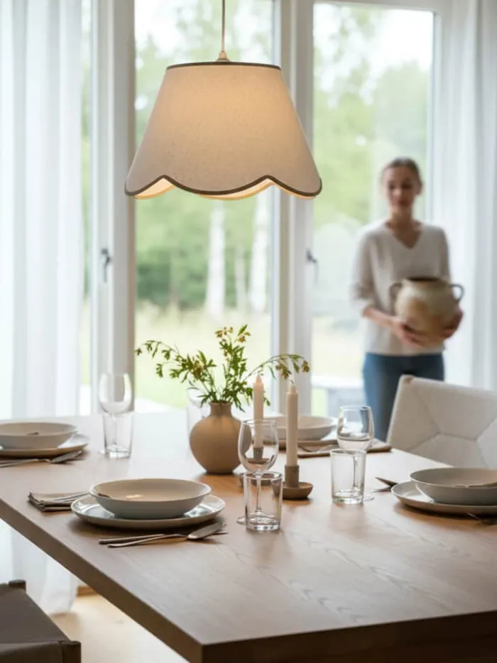 PR Home Nell Pendel Ø 35 cm - Polyester - Beige