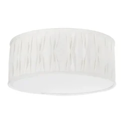 PR Home Plissé Loftlampe Ø 45 X H 18 cm - Hør - Hvid