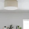 PR Home Plissé Loftlampe Ø 45 X H 18 cm - Hør - Offwhite