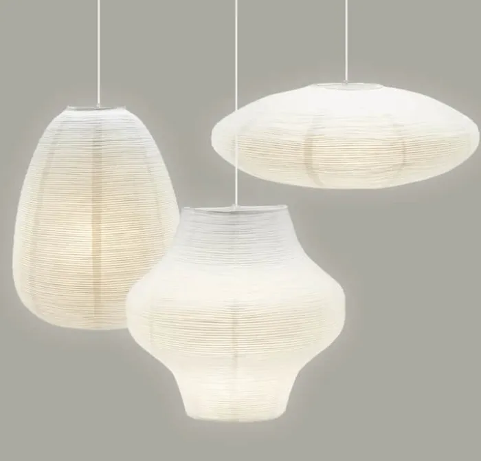 PR Home Sani Pendel Ø 44,5 cm - Rispapir - Hvid