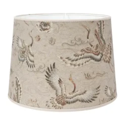 PR Home Sofia Heron Lampeskærm Ø 20 x H 16 - Polyester/bomuld/hør - Beige