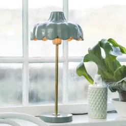 PR Home Wells Bordlampe Ø 24 x H 50 cm - Jern - Grøn