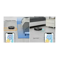 Proscenic 2-i-1 Robot- og moppestøvsuger M8Pro Stor støvbeholder - Sort