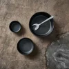 RAW by Aida aida raw Skålsæt - 3 dele Ø 20 cm - Stentøj - Titanium Black
