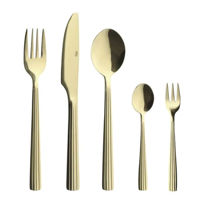 RAW by Aida Bestiksæt - 60 dele 12 kuverter - Stål - Champagne guld
