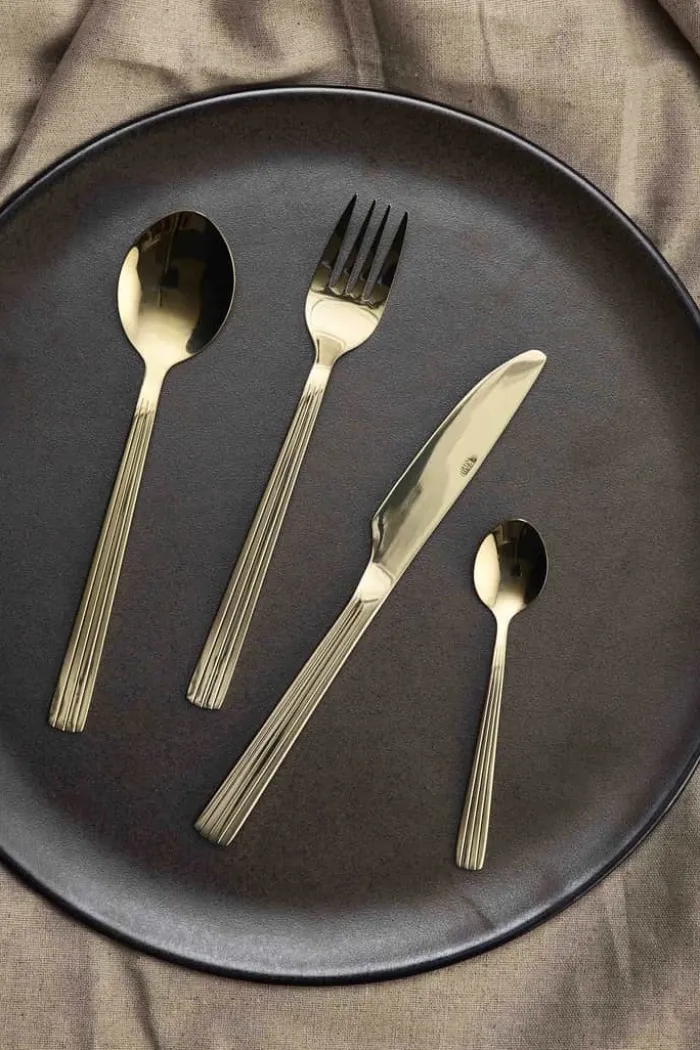 RAW by Aida Bestiksæt - 60 dele 12 kuverter - Stål - Champagne guld