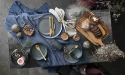 RAW by Aida Bestiksæt - 16 dele 4 kuverter - Rustfrit stål - Guldfarvet