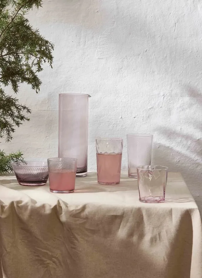 RAW by Aida Unique Highball Glas 45 cl - Glas - Pink Optic