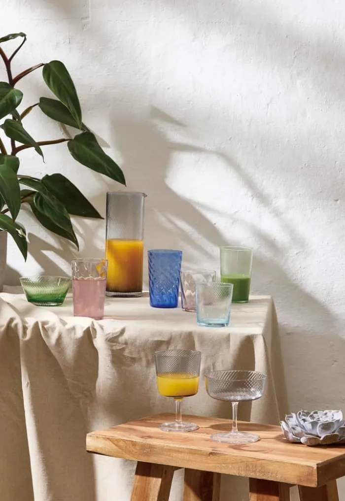 RAW by Aida Unique Highball Glas 45 cl - Glas - Pink Optic