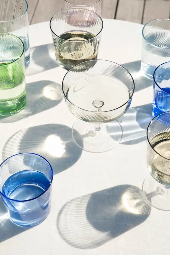 RAW by Aida Unique Low Water Glas 30 cl - Glas - Dark Blue Optic