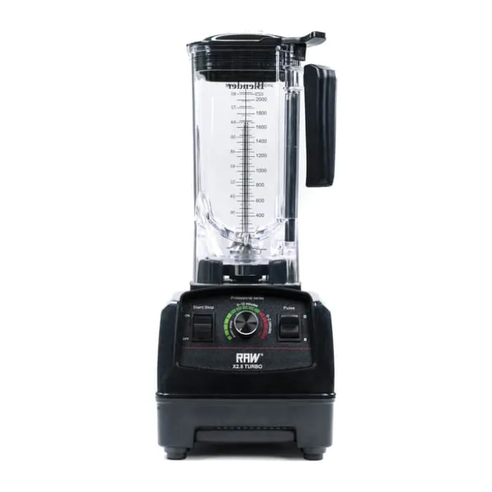 RAW X2,5 Turbo Blender 2,2 liter - 1800 Watt - Sort - Isknusningsfunktion