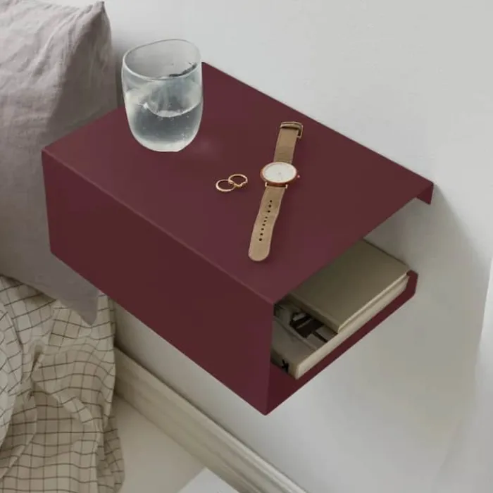 ReCollector Boxshelf Hylde H 15 x B 25 x L 35 cm - Metal - Maroon Red