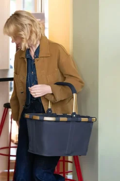 Reisenthel Carrybag Kurv H 29 x B 48 x L 28 cm - Genanvendt polyester - Blå/guldfarvet