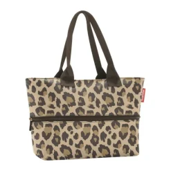 Reisenthel Shopper E1 H 26 x B 50 x L 16,5 cm – Genanvendt polyester – Leo macchiato