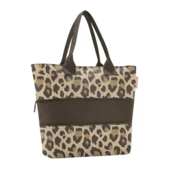Reisenthel Shopper E1 H 26 x B 50 x L 16,5 cm – Genanvendt polyester – Leo macchiato