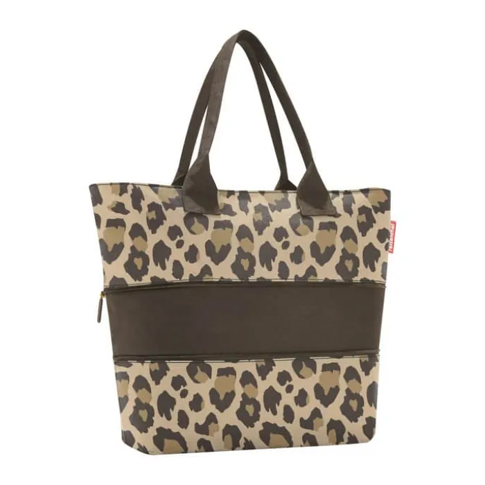 Reisenthel Shopper E1 H 26 x B 50 x L 16,5 cm – Genanvendt polyester – Leo macchiato