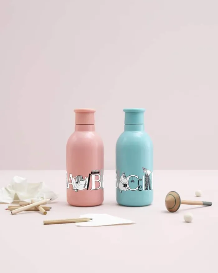 Rig-Tig Drink It Termoflaske - Moomin ABC 0,5 liter - Rustfrit stål - Salmon