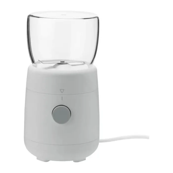 Rig-Tig Foodie El-kaffekværn H 18,2 x B 10,3 cm - Glas/plastik/ristfrit stål - Light grey