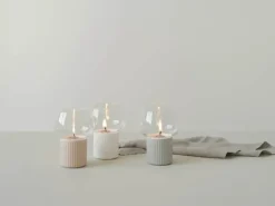 Rig-Tig Hygge Hurricane Ø 12 x H 16 cm - Glas/keramik - Grå
