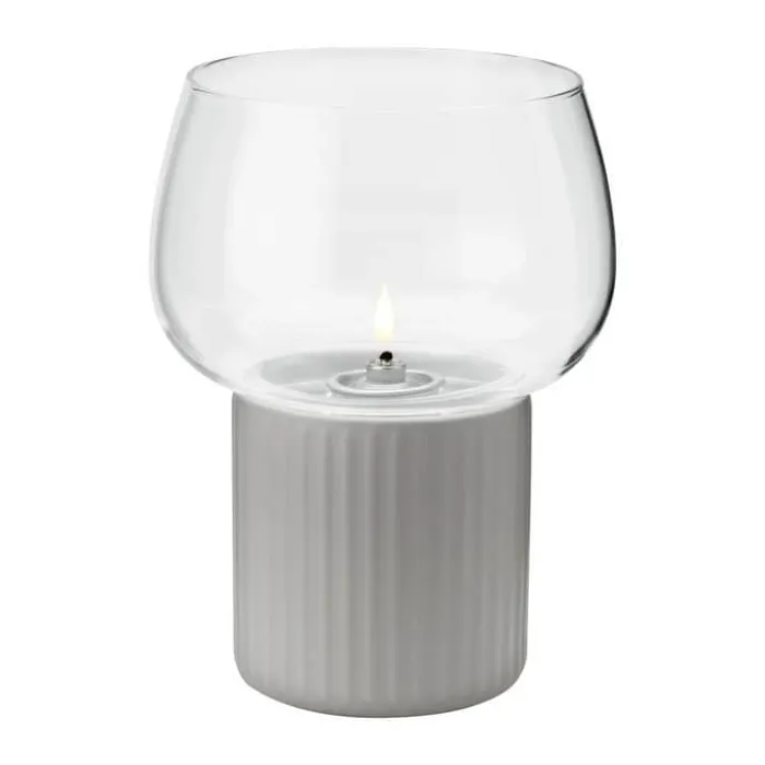 Rig-Tig Hygge Hurricane Ø 12 x H 16 cm - Glas/keramik - Grå
