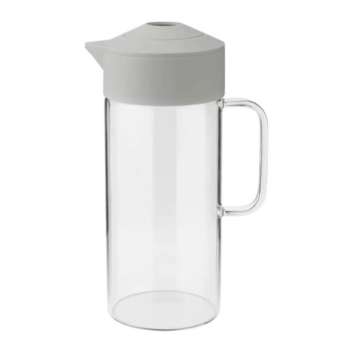 Rig-Tig Pip Serveringskande 1,4 liter - Silikone/borosilikatglas - Lys grå