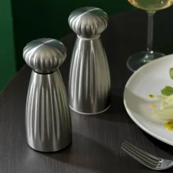 Robert Welch Palm Kværnsæt - 3 dele H 17 cm - Rustfrit stål - Satin