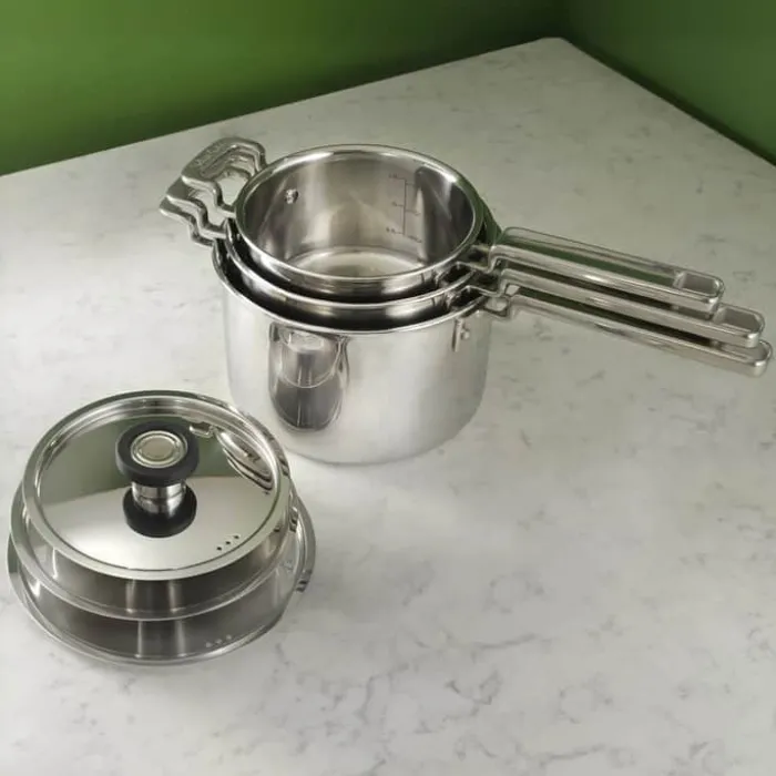 Robert Welch 316 Series Grydesæt - 3 stk. 1,8/3/4 liter - Rustfritstål/aluminum