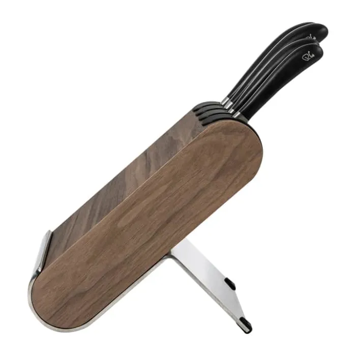 Robert Welch Signature Knivblok - 5 dele H 21,4 x B 13,1 x L 22 cm - Valnøddetræ/plastik/rustfrit stål - Natur