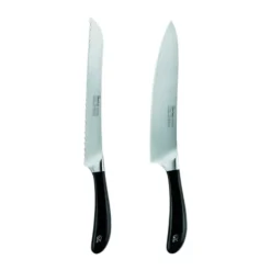Robert Welch Signature Knivsæt - 2 dele L 32,5/34,2 cm - Rustfrit stål/plastik - Sort