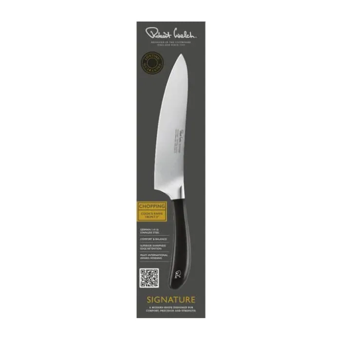 Robert Welch Signature Kokkekniv L 18 cm - Rustfrit stål/plastik - Sort